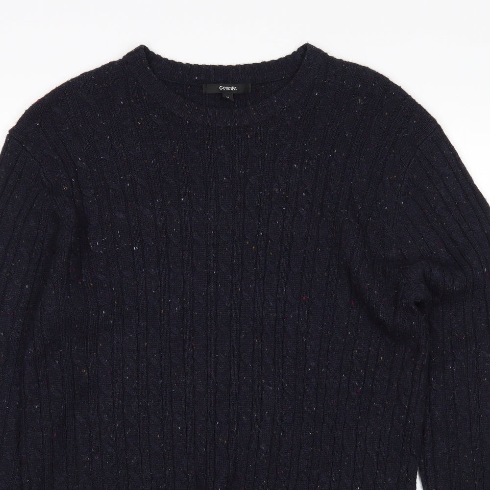George Mens Blue   Pullover Jumper Size M