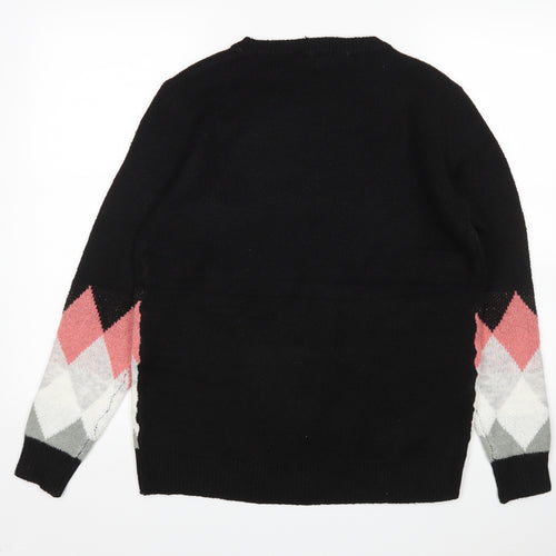 Love Knitwear Womens Multicoloured Argyle/Diamond  Pullover Jumper Size 18