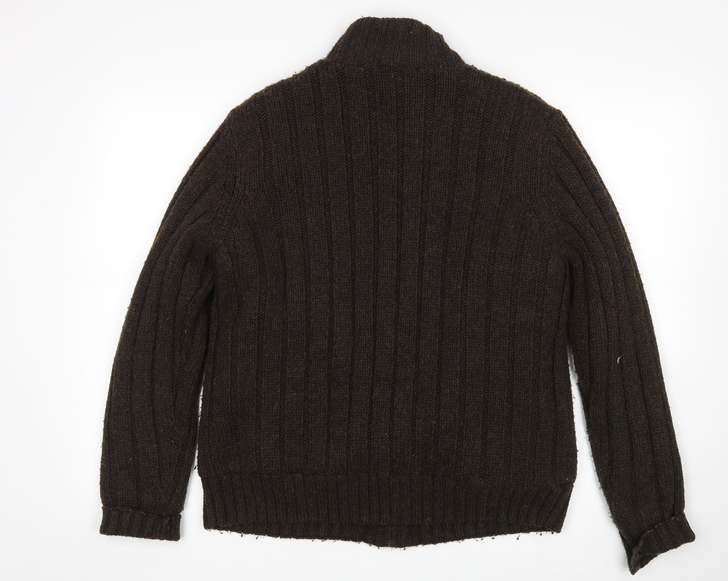 M&S Mens Brown   Full Zip Jumper Size M
