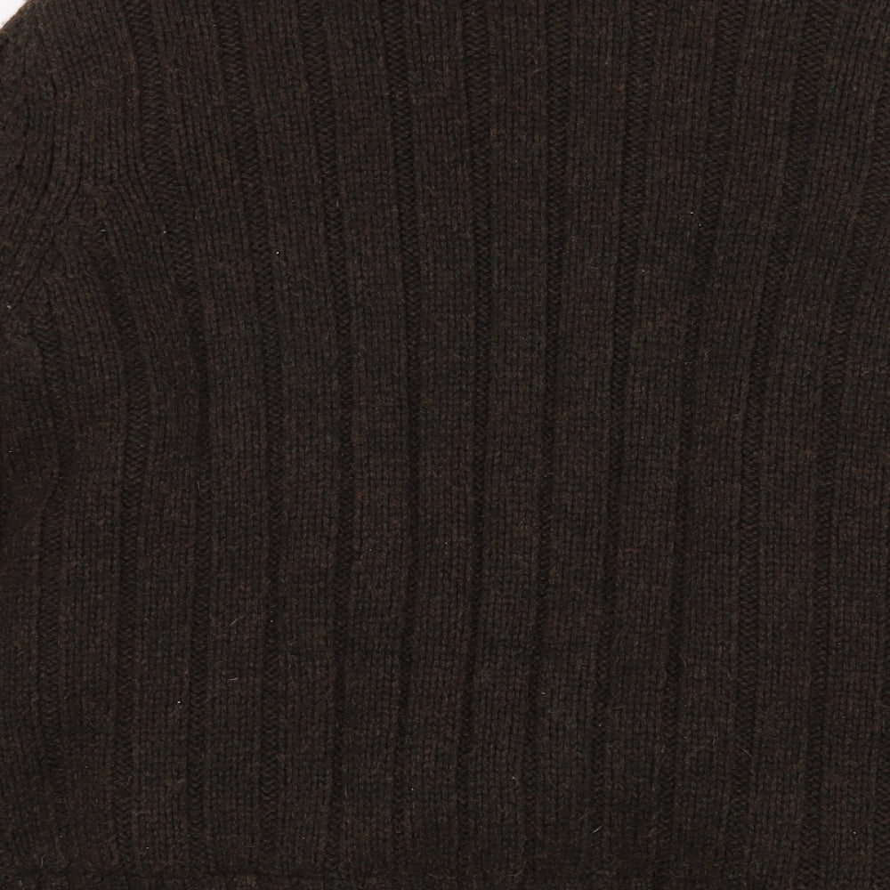 M&S Mens Brown   Full Zip Jumper Size M