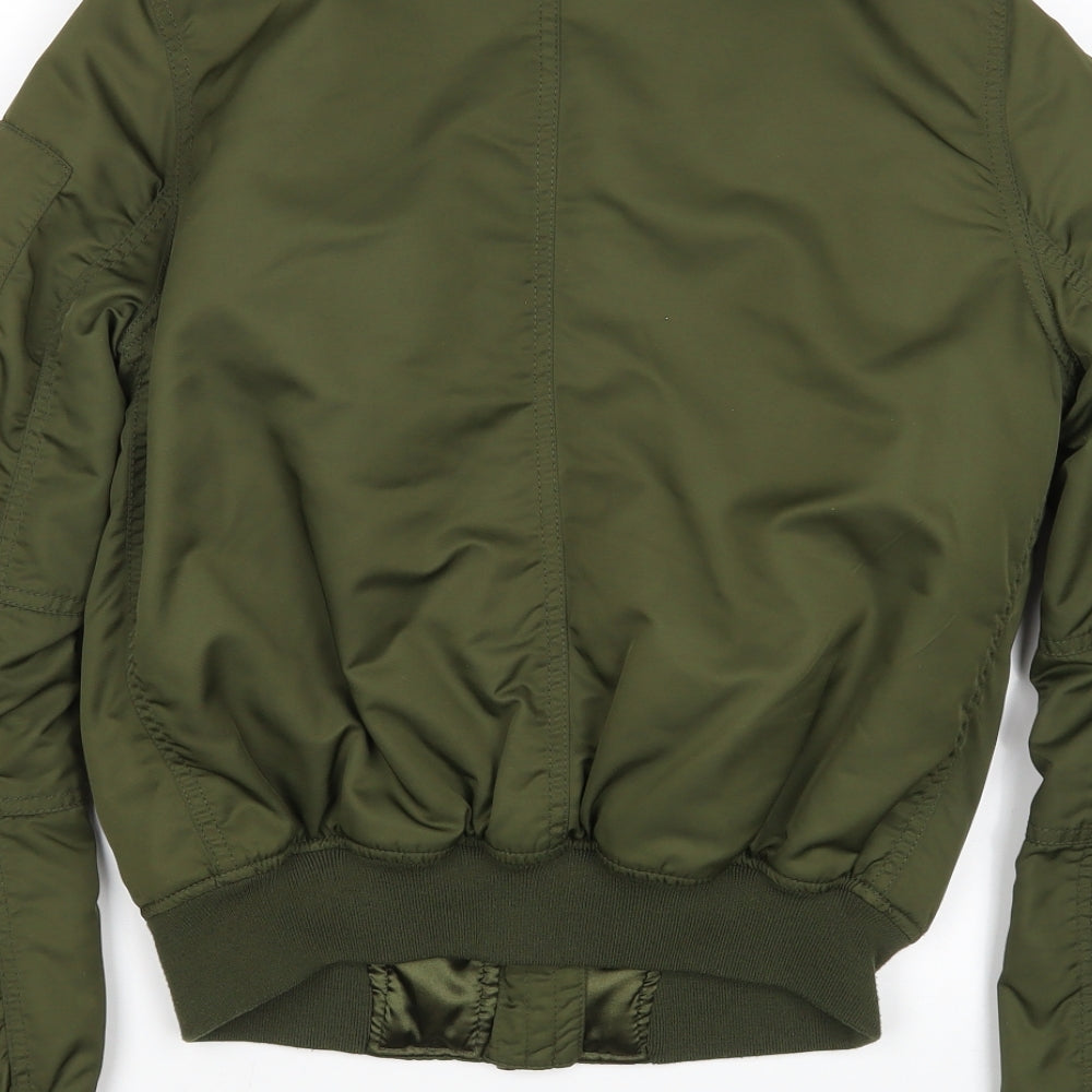 Topshop Womens Green   Bomber Jacket Jacket Size 6