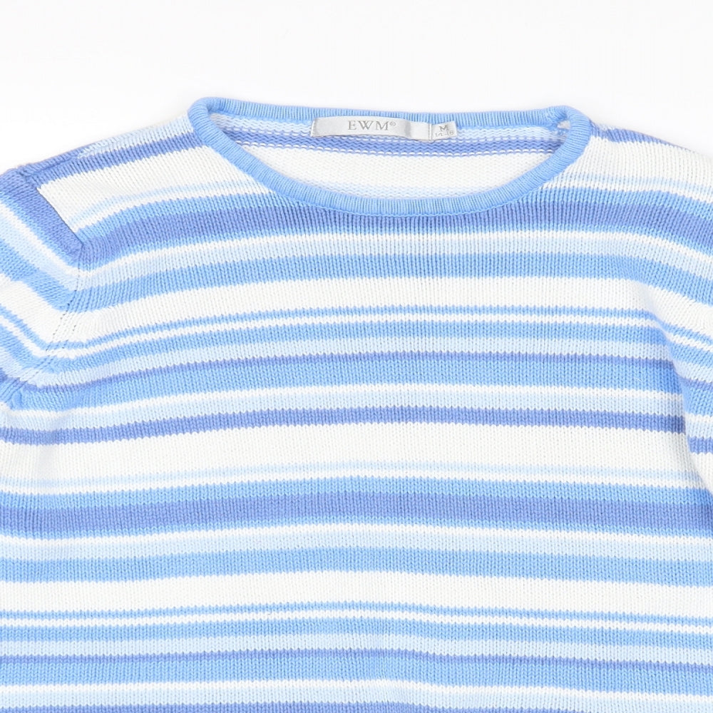 EWM Womens Multicoloured Striped  Pullover Jumper Size M