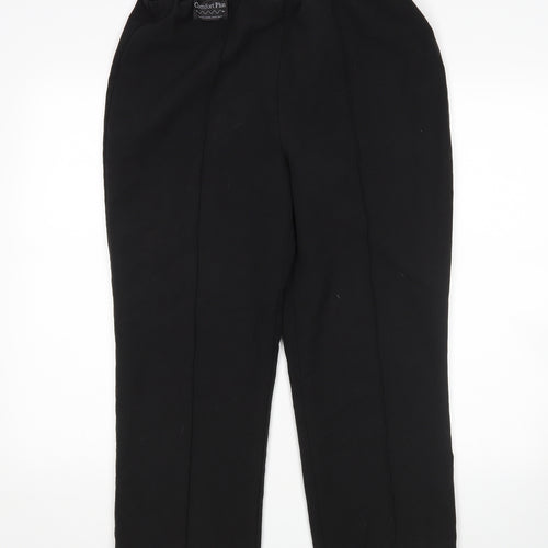 Classics Womens Black   Cropped Trousers Size 14 L24 in