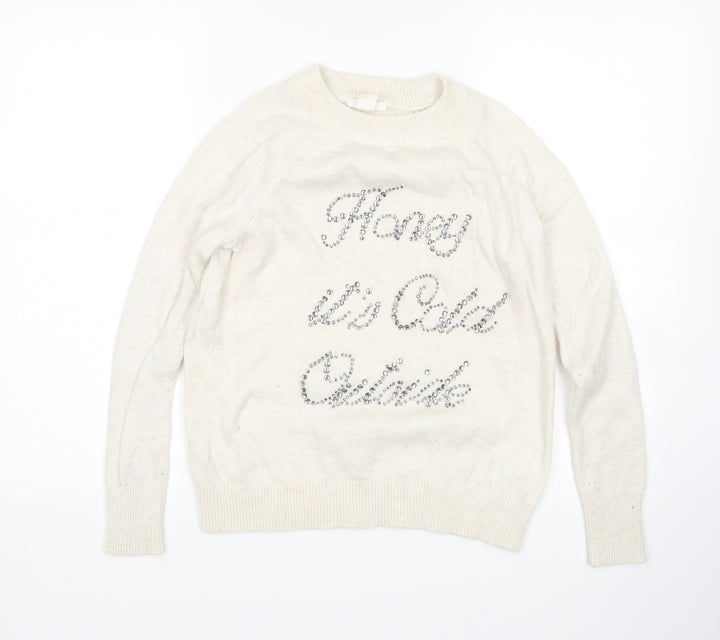 H&M Womens Beige   Pullover Jumper Size XS