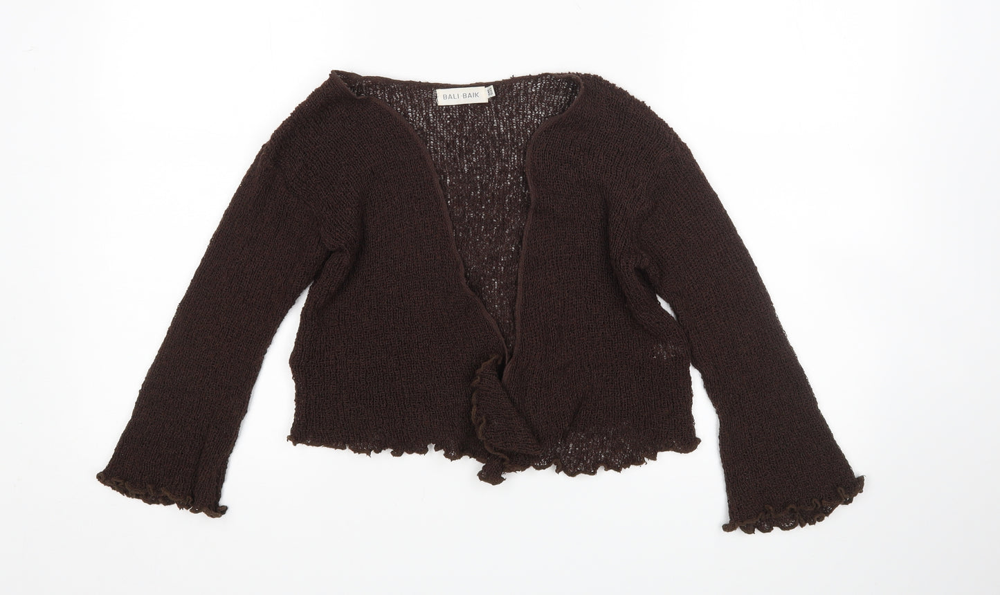 Bali Baik Womens Brown   Cardigan Jumper One Size