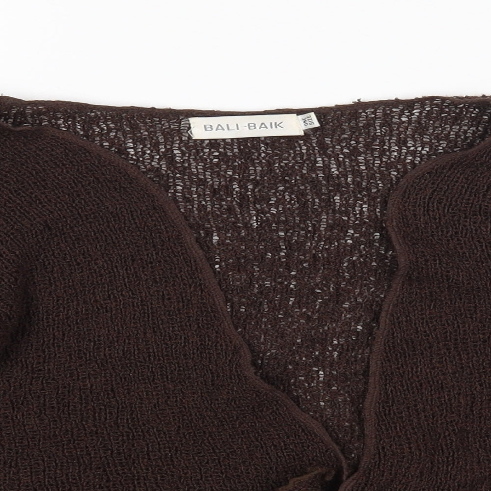 Bali Baik Womens Brown   Cardigan Jumper One Size