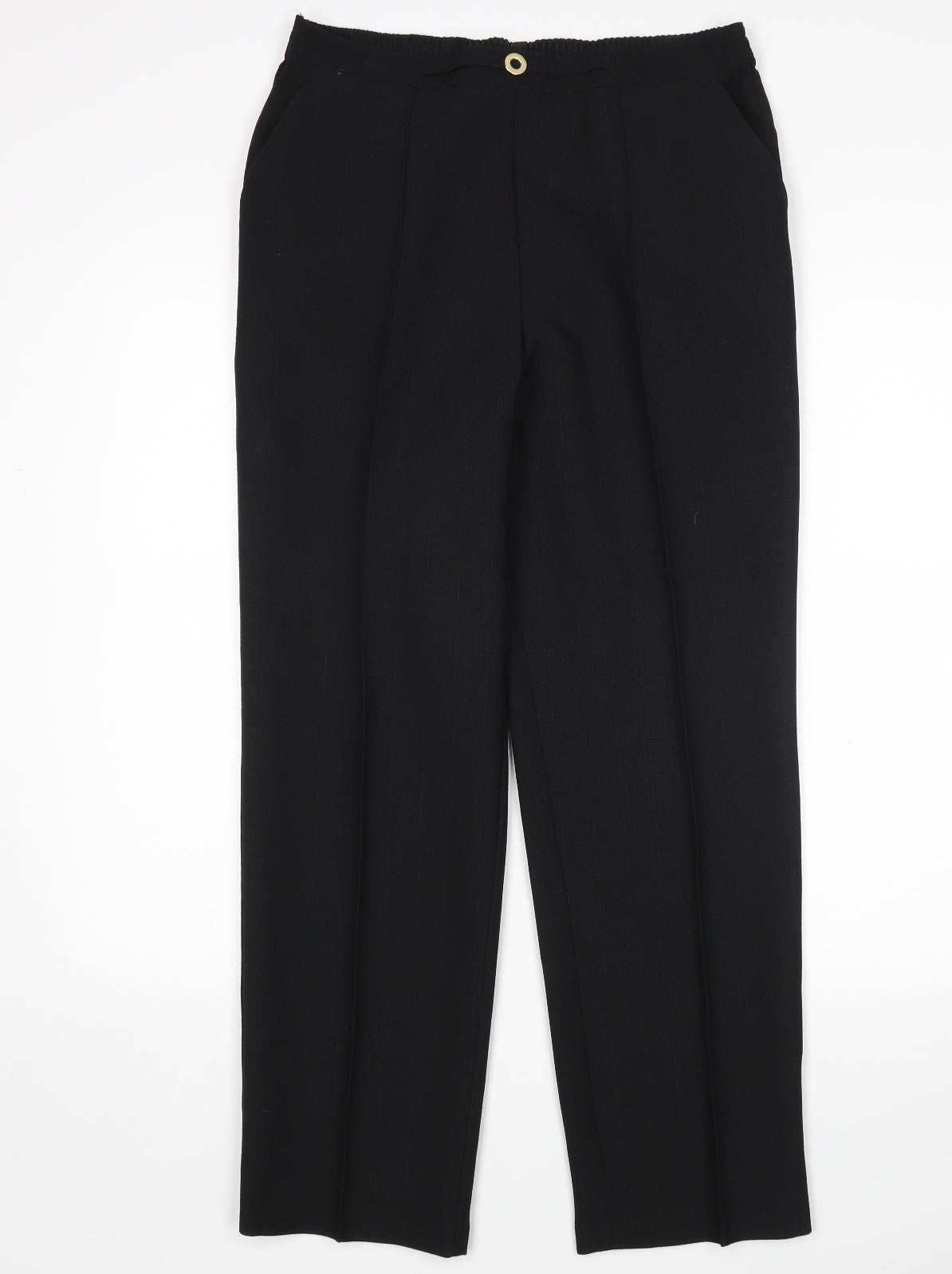M&S Womens Black   Trousers  Size 12 L29 in