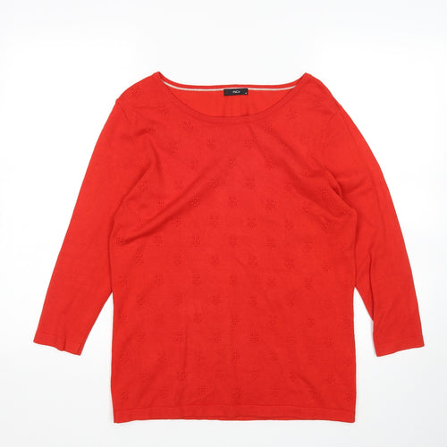 M&Co Womens Red   Pullover Jumper Size 12