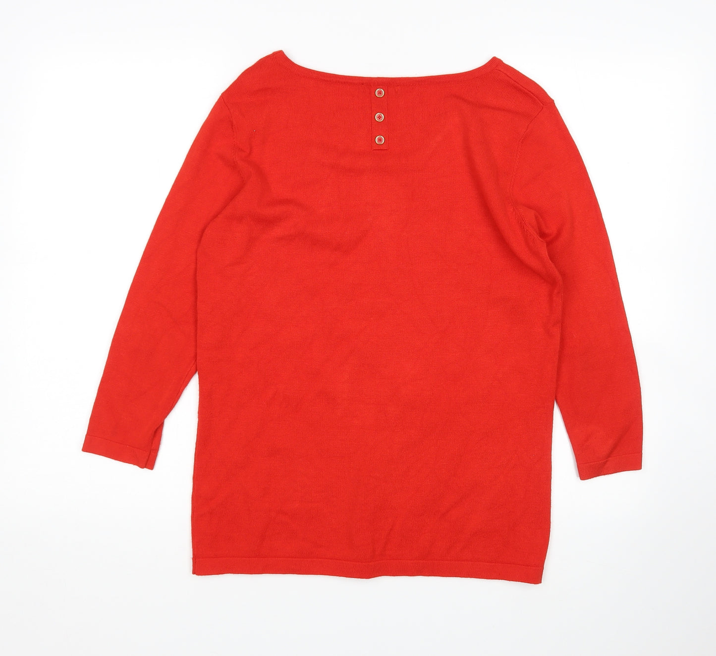 M&Co Womens Red   Pullover Jumper Size 12