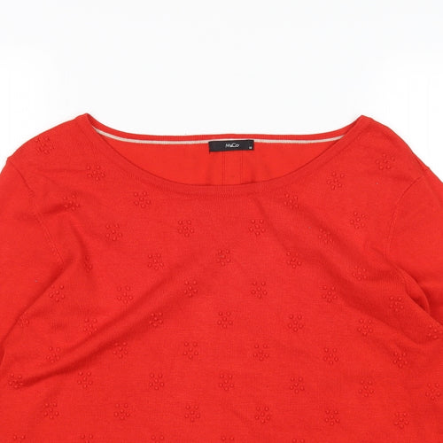 M&Co Womens Red   Pullover Jumper Size 12