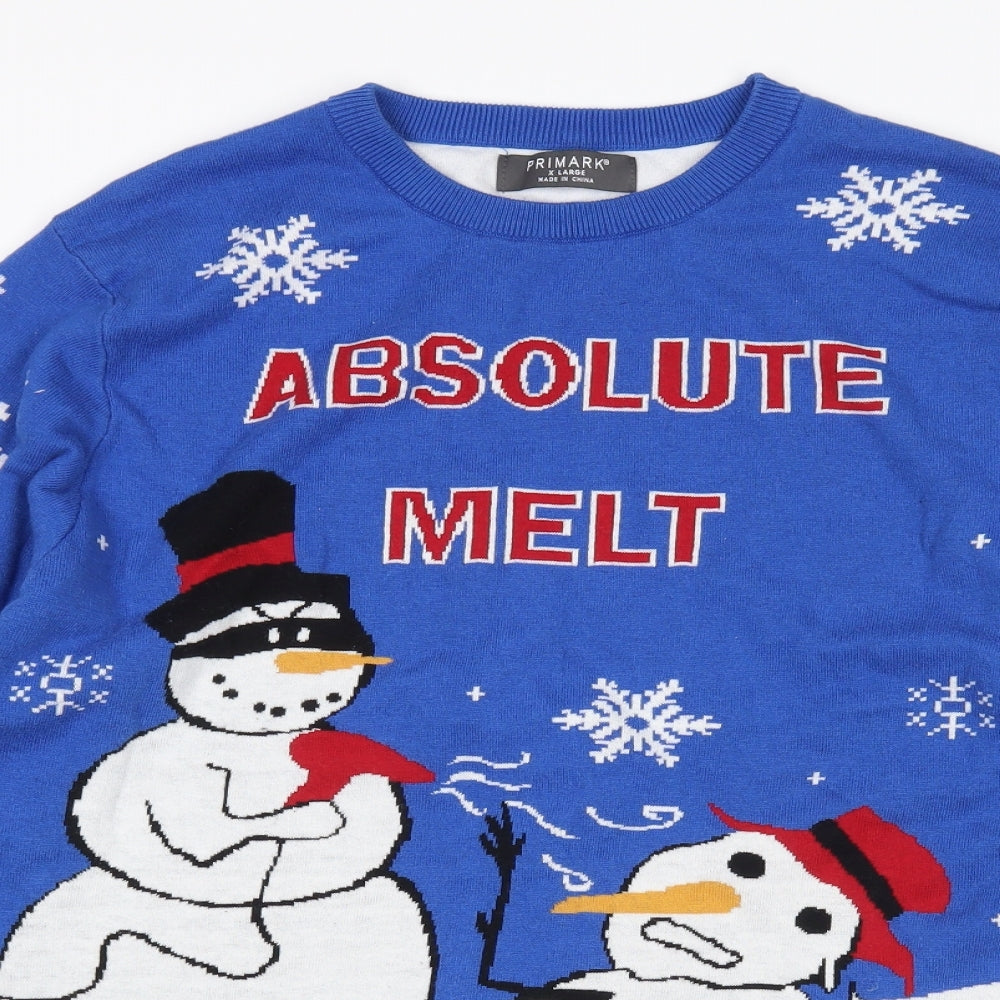 Primark Mens Multicoloured   Pullover Jumper Size XL  - Christmas Novelty