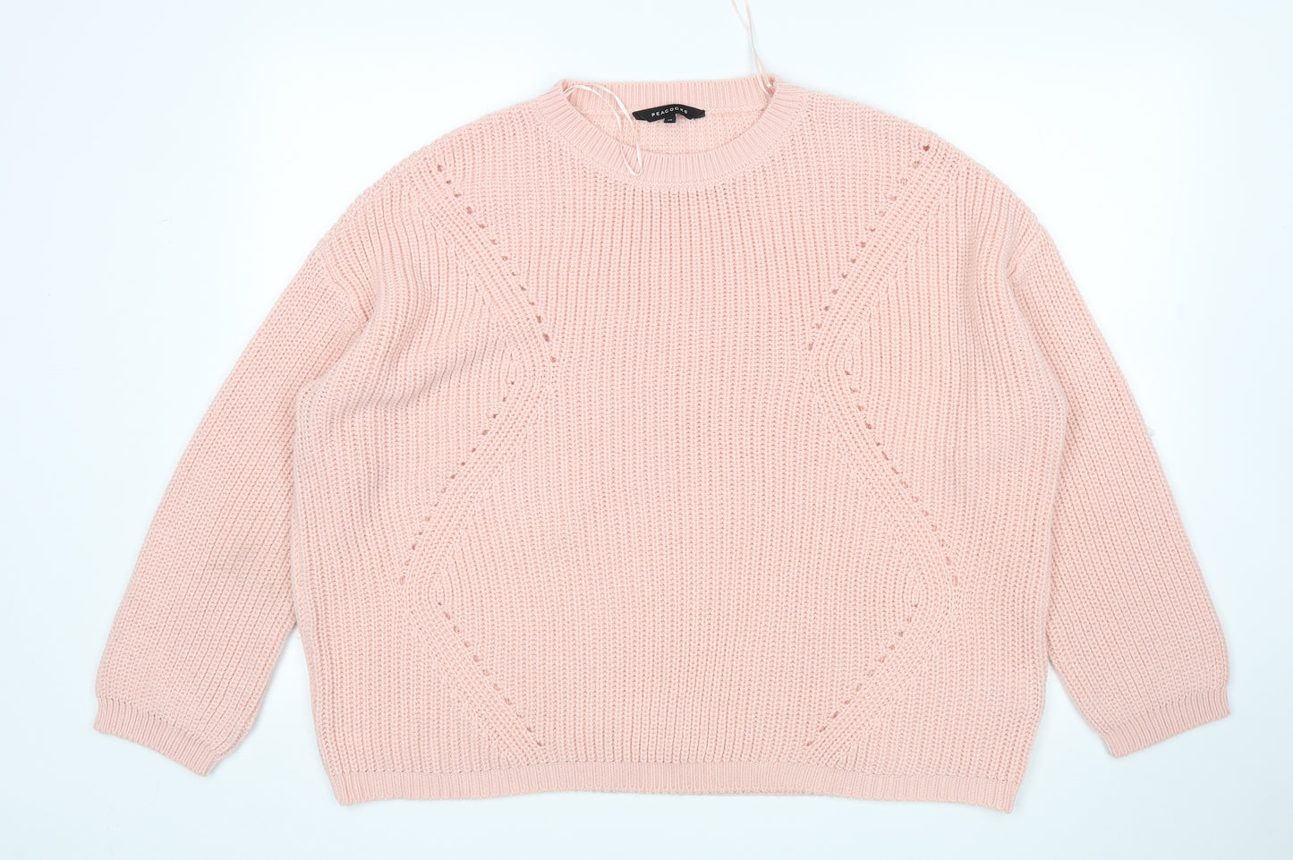 Peacocks Womens Pink   Pullover Jumper Size XL