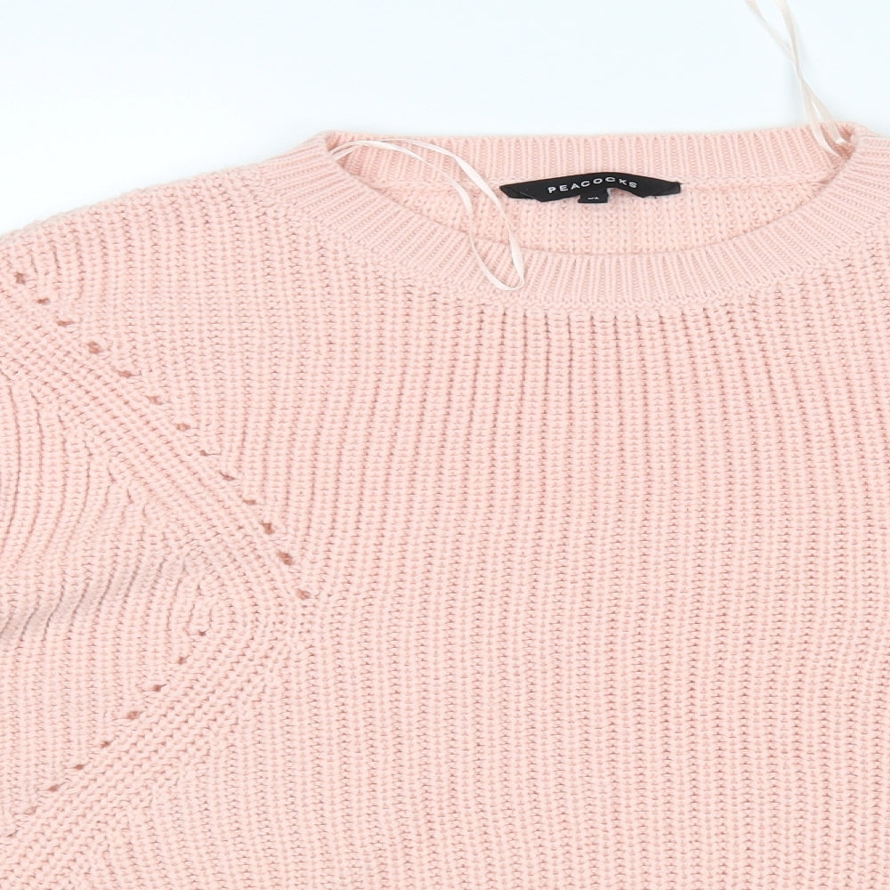 Peacocks Womens Pink   Pullover Jumper Size XL