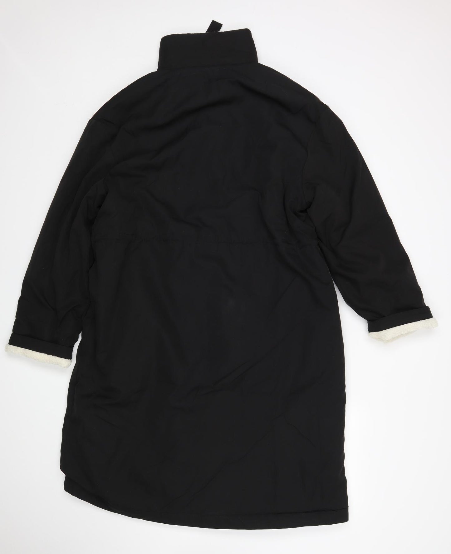 Boohoo Womens Black   Rain Coat Coat Size 12