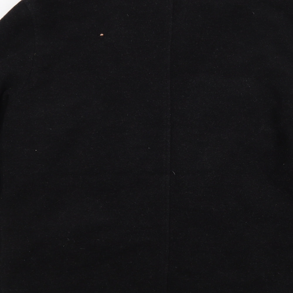 M&S Mens Black   Overcoat Coat Size L