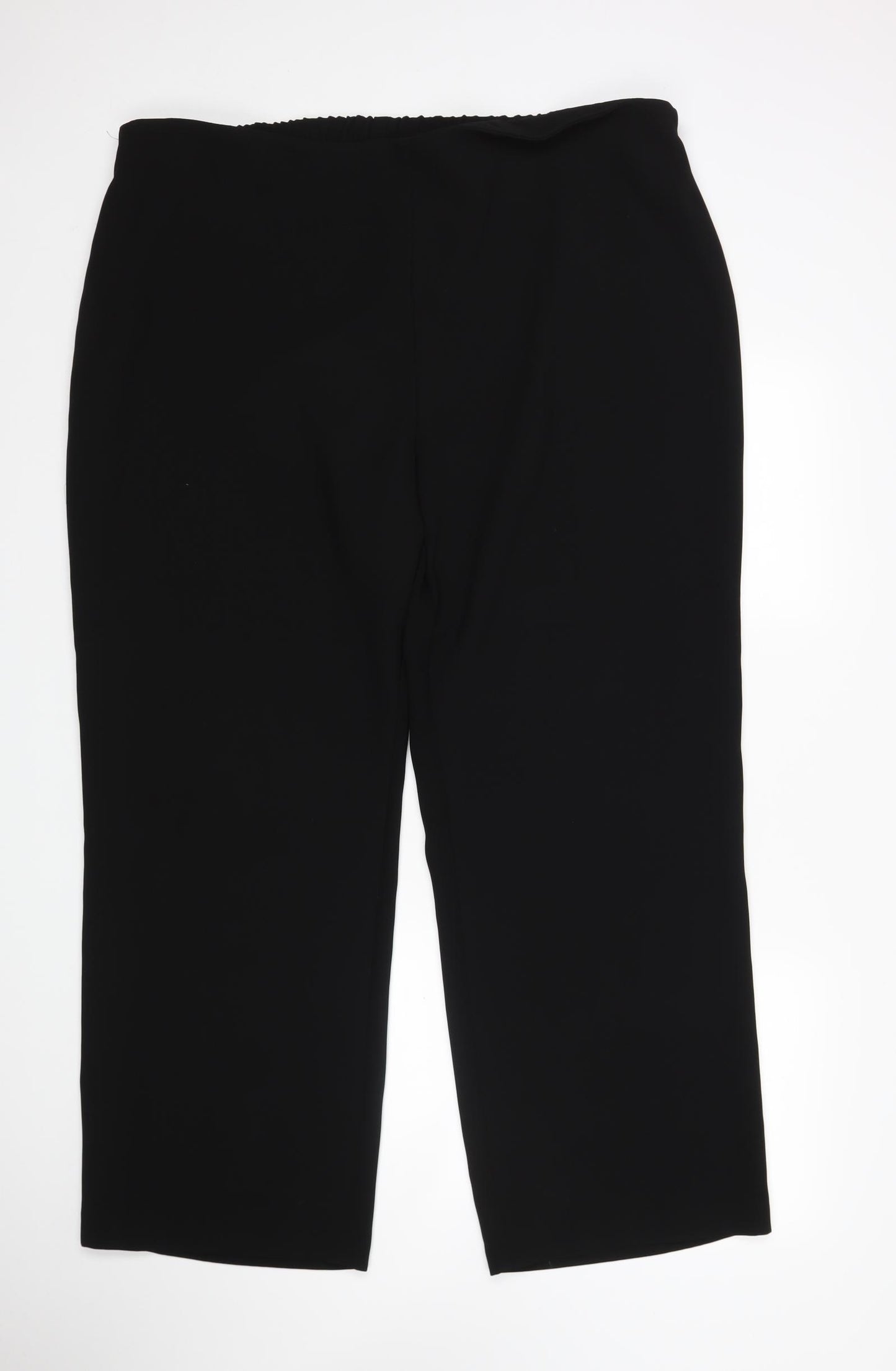 M&S Womens Black   Trousers  Size 24 L30 in