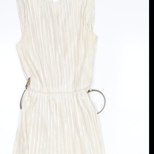Miss Selfridge Womens Beige   A-Line  Size 8