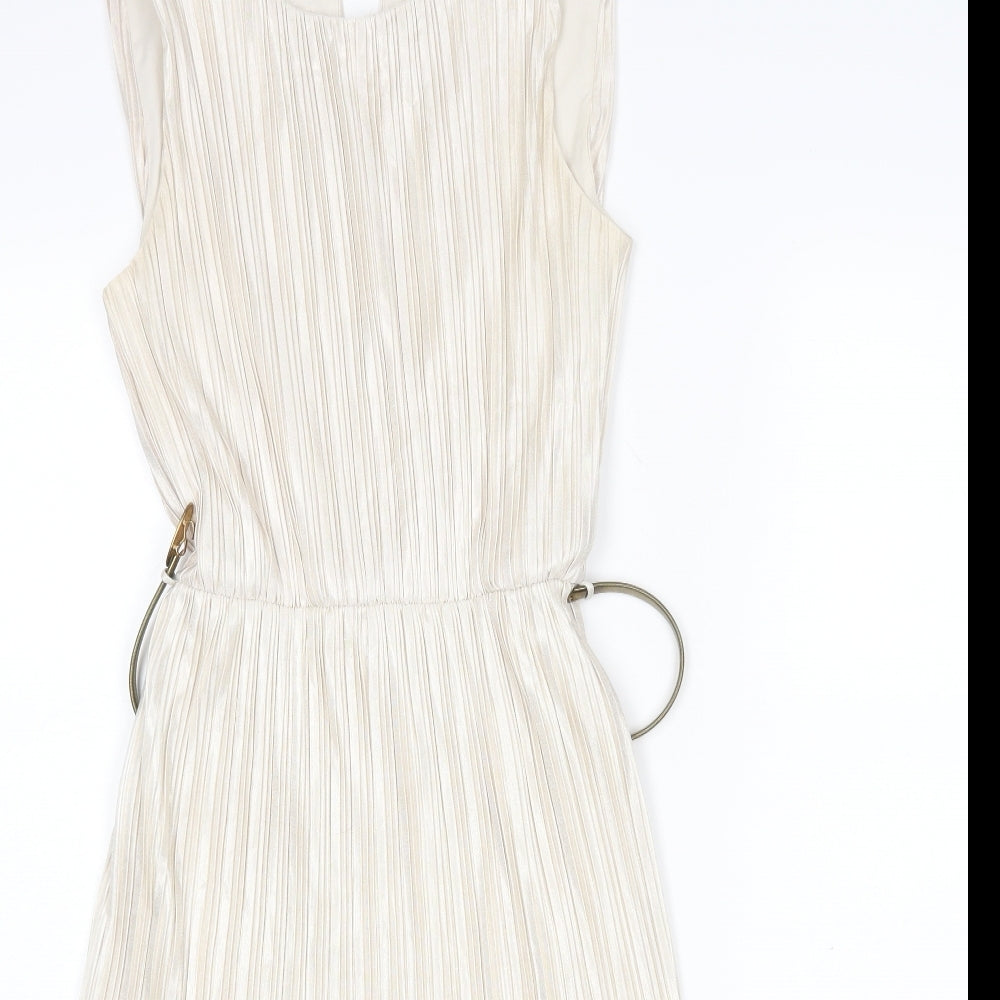 Miss Selfridge Womens Beige   A-Line  Size 8