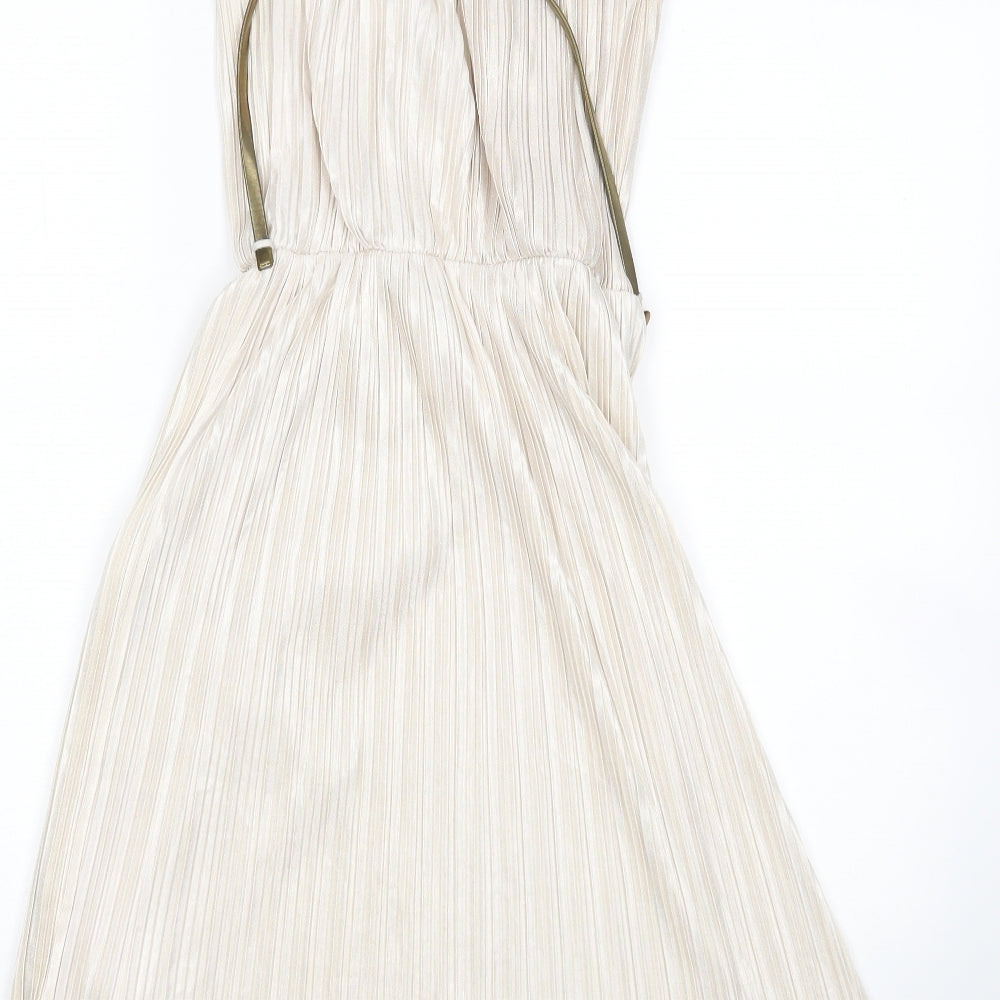 Miss Selfridge Womens Beige   A-Line  Size 8