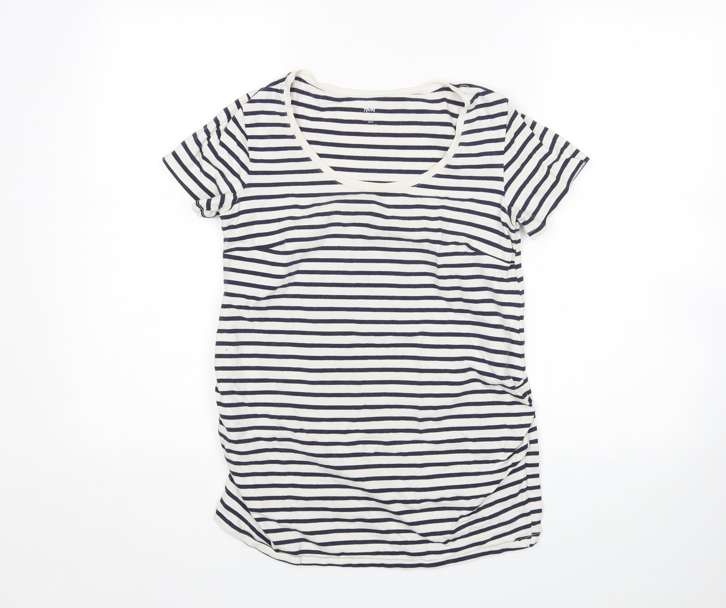 H&M Womens Multicoloured Striped  Basic T-Shirt Size M