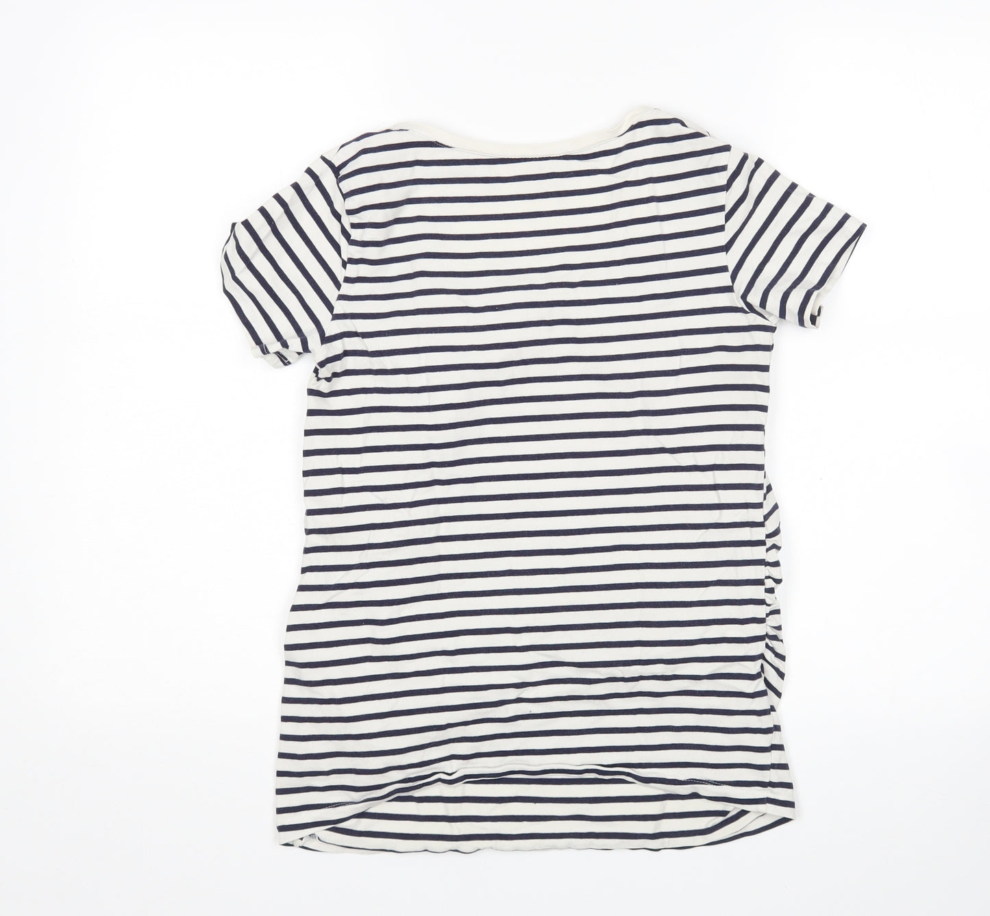 H&M Womens Multicoloured Striped  Basic T-Shirt Size M