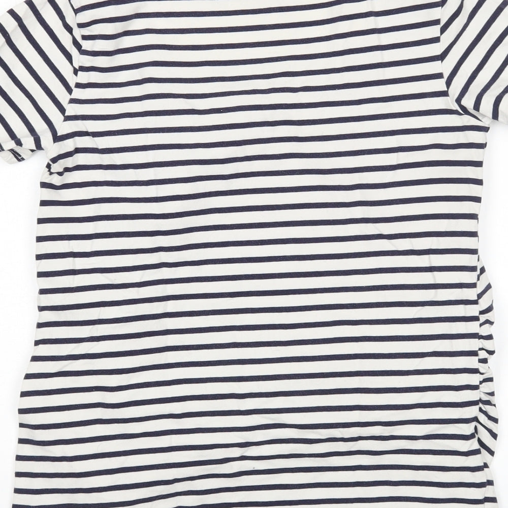 H&M Womens Multicoloured Striped  Basic T-Shirt Size M