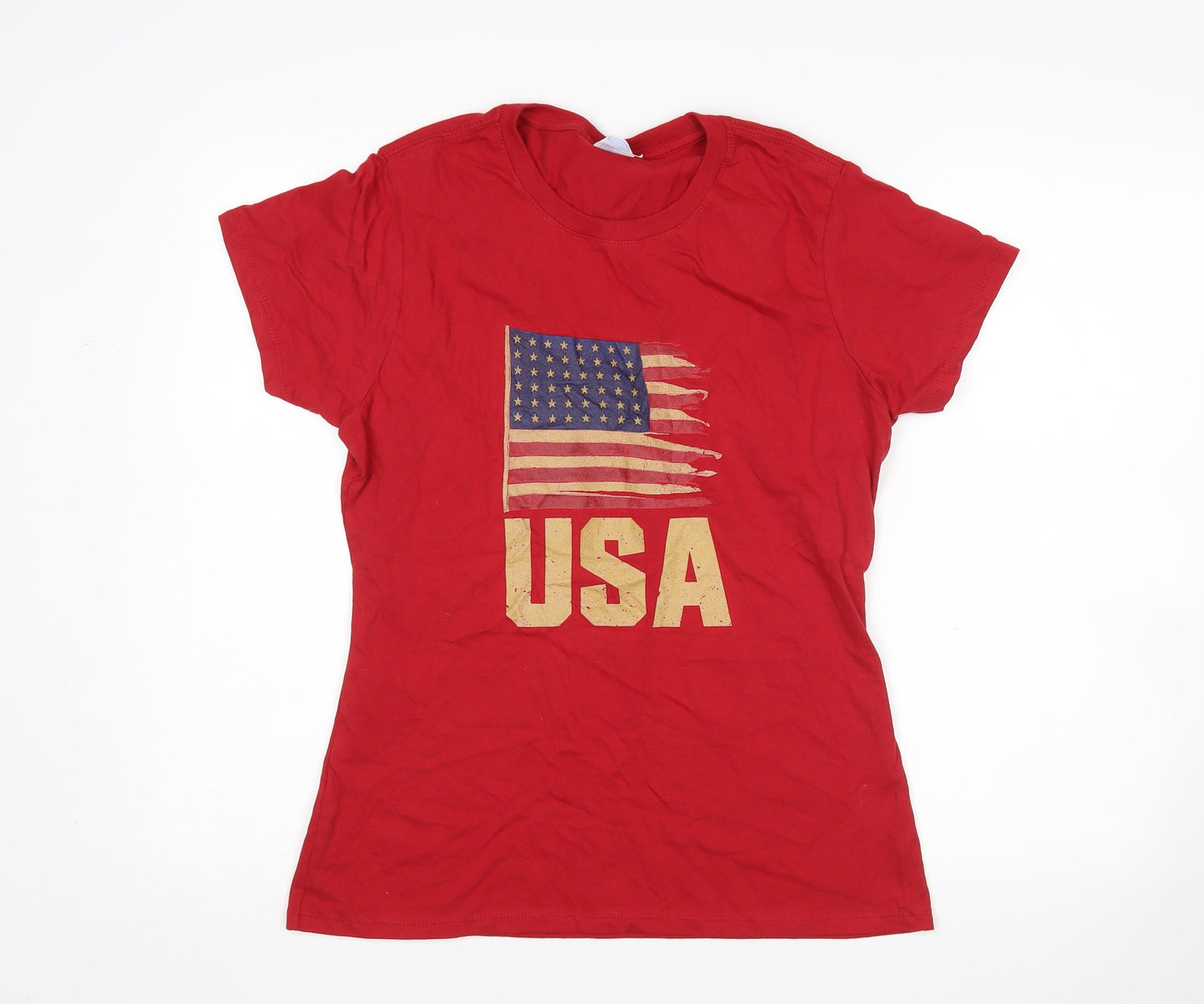 Port & Company Womens Red   Basic T-Shirt Size M  - USA