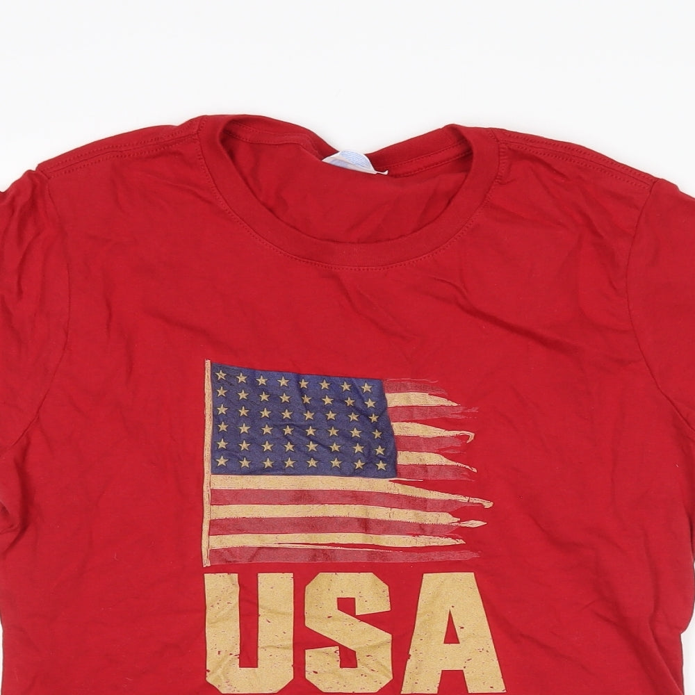 Port & Company Womens Red   Basic T-Shirt Size M  - USA