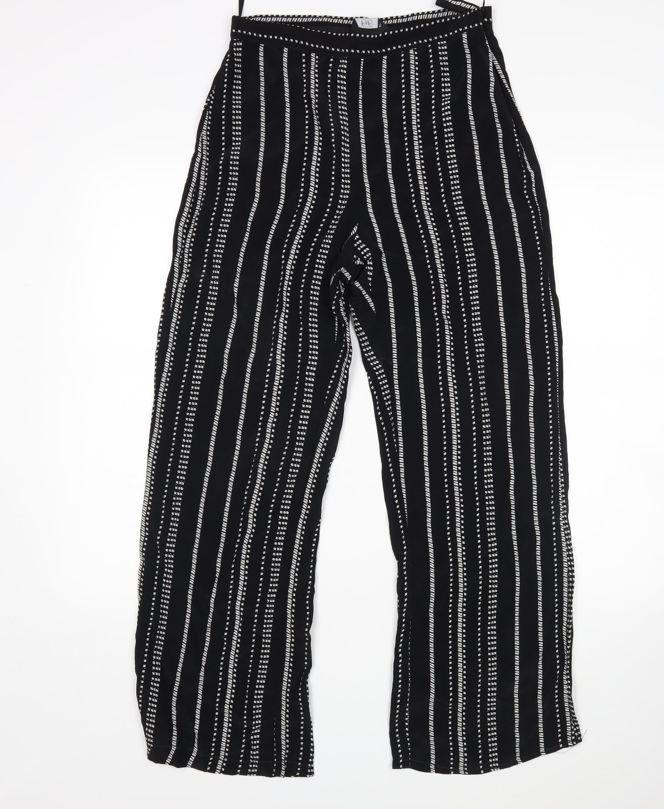 F&F Womens Black Striped  Harem Trousers Size 8 L28 in