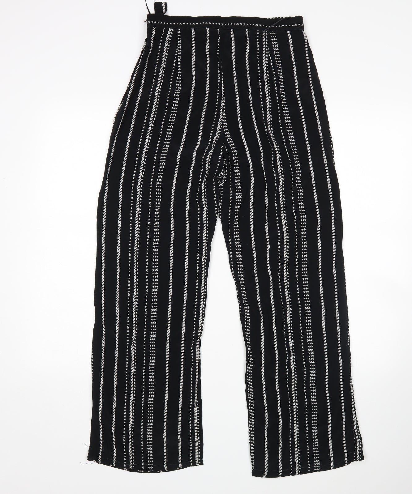 F&F Womens Black Striped  Harem Trousers Size 8 L28 in
