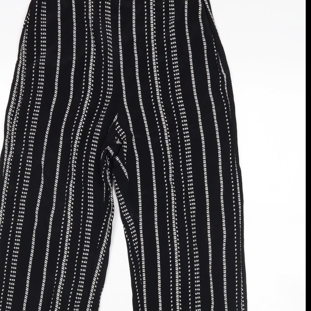 F&F Womens Black Striped  Harem Trousers Size 8 L28 in