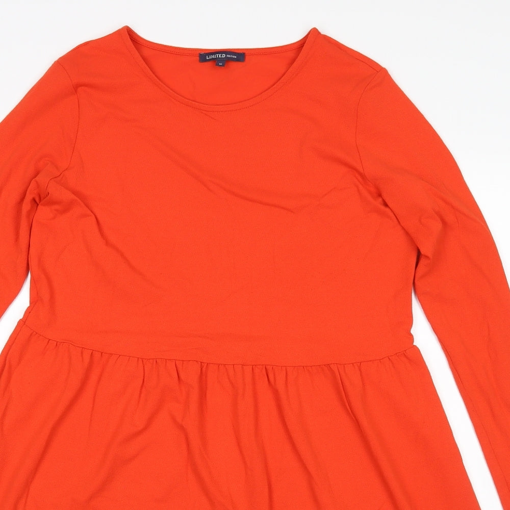 M&S Womens Orange   A-Line  Size 14