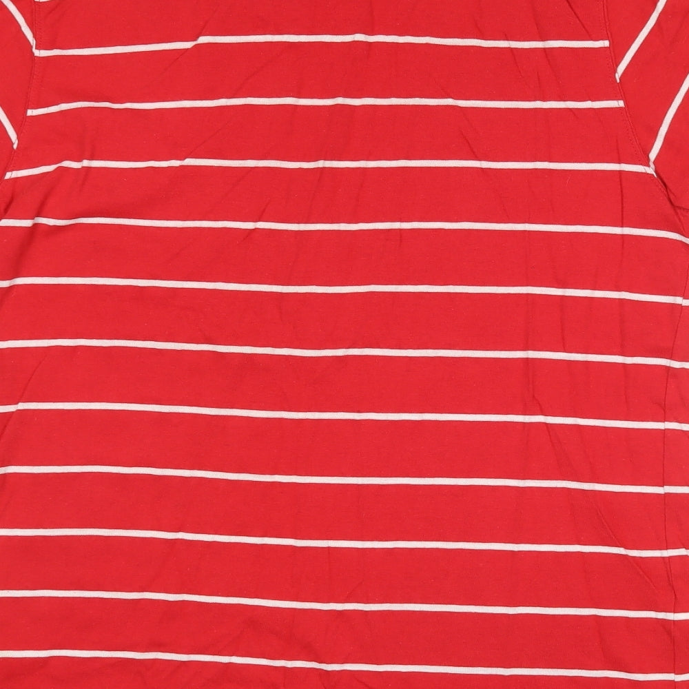Pierre Cardin Mens Red Striped   T-Shirt Size 2XL