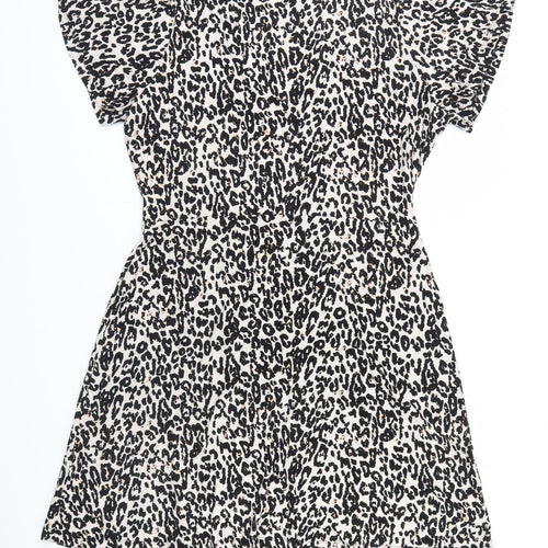 NEXT Womens Beige Animal Print  A-Line  Size 16