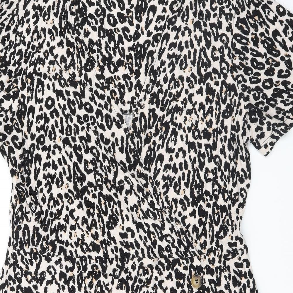 NEXT Womens Beige Animal Print  A-Line  Size 16