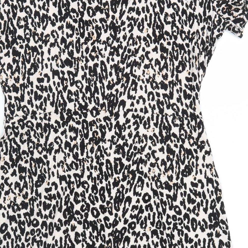 NEXT Womens Beige Animal Print  A-Line  Size 16