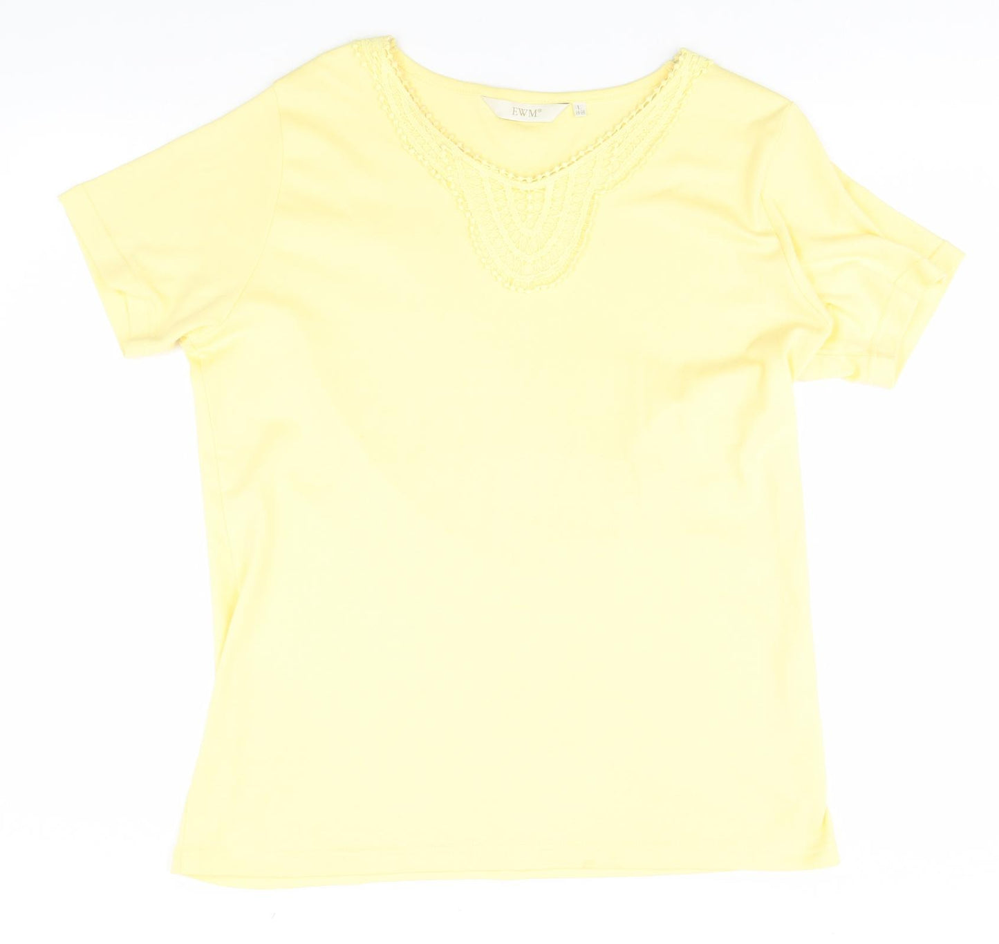 EWM Womens Yellow   Basic T-Shirt Size 18