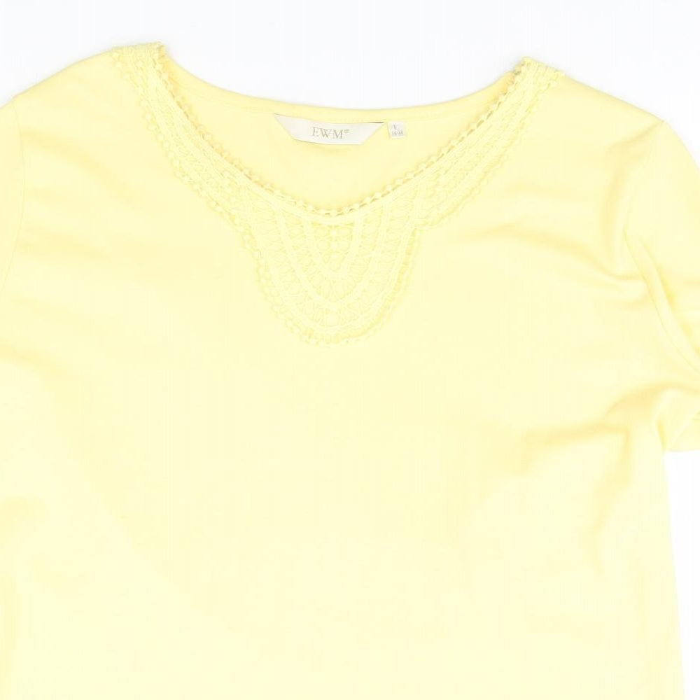 EWM Womens Yellow   Basic T-Shirt Size 18