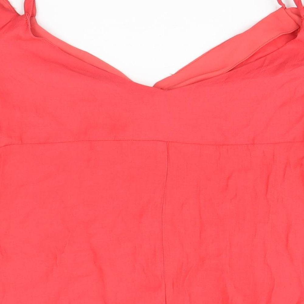 Topshop Womens Red   Basic T-Shirt Size 10