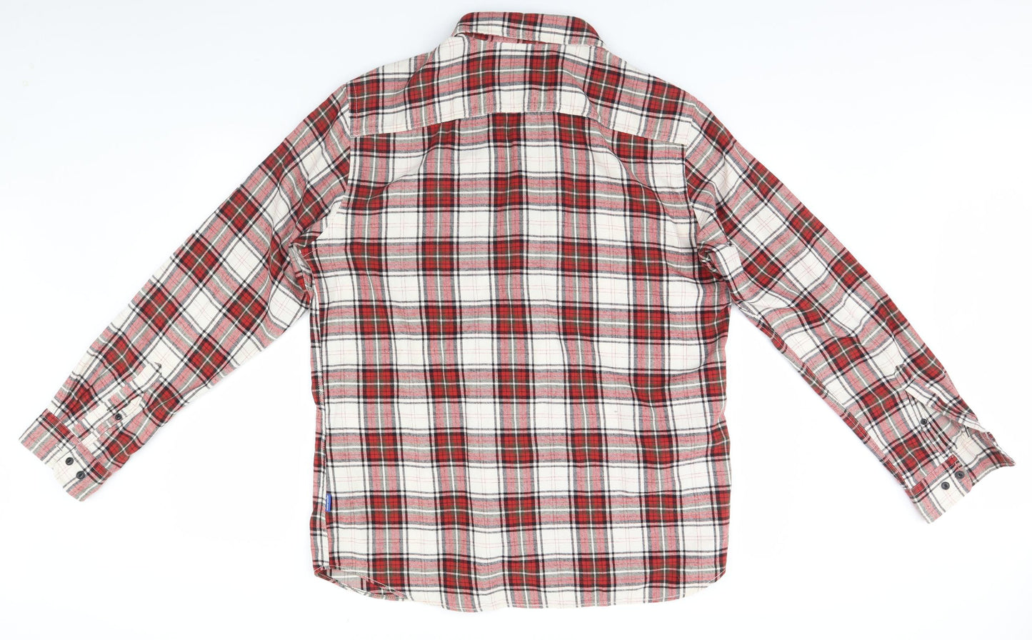 JACK & JONES Mens Red Plaid   Button-Up Size XL