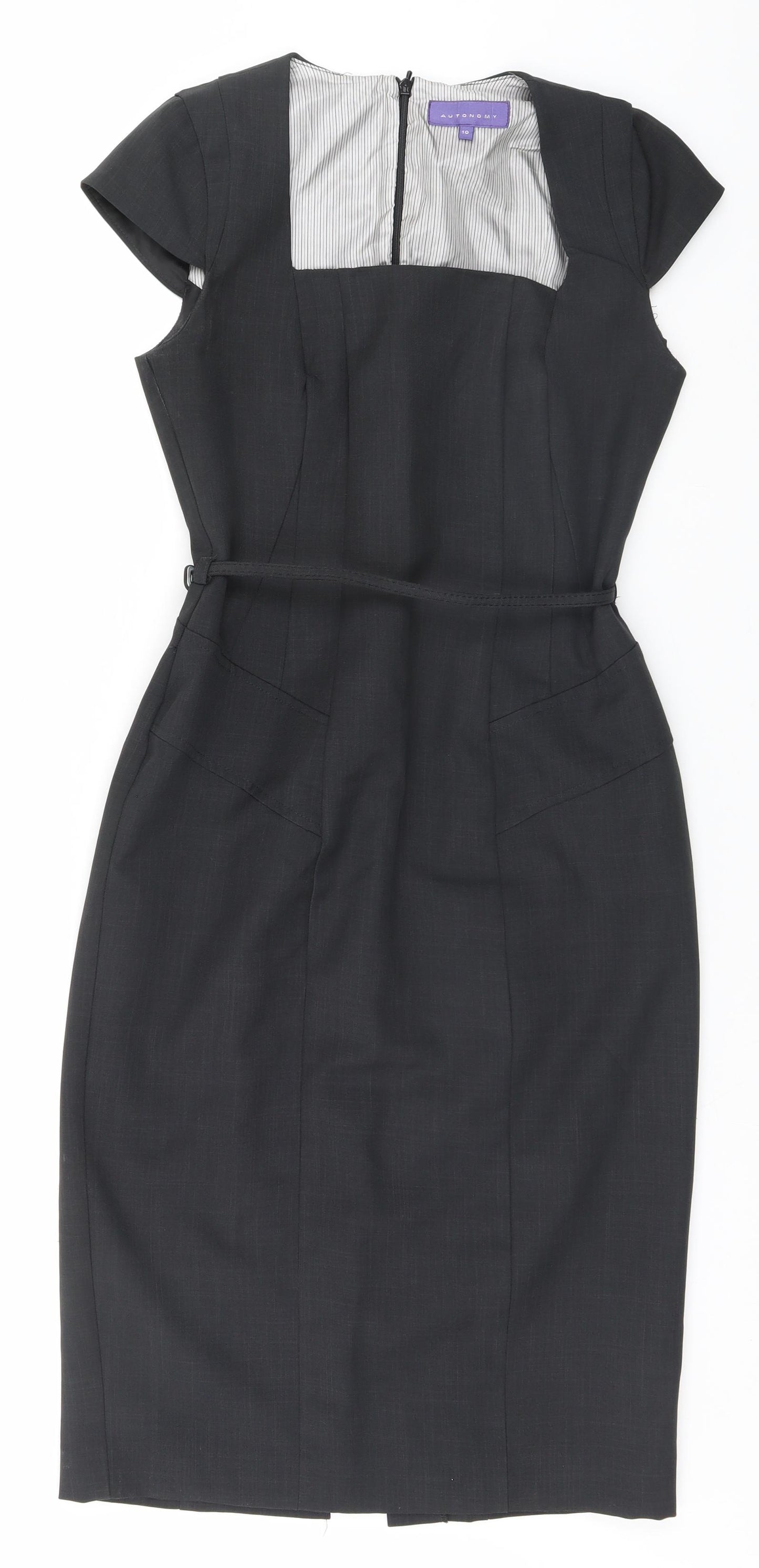 Autonomy Womens Grey   Pencil Dress  Size 10