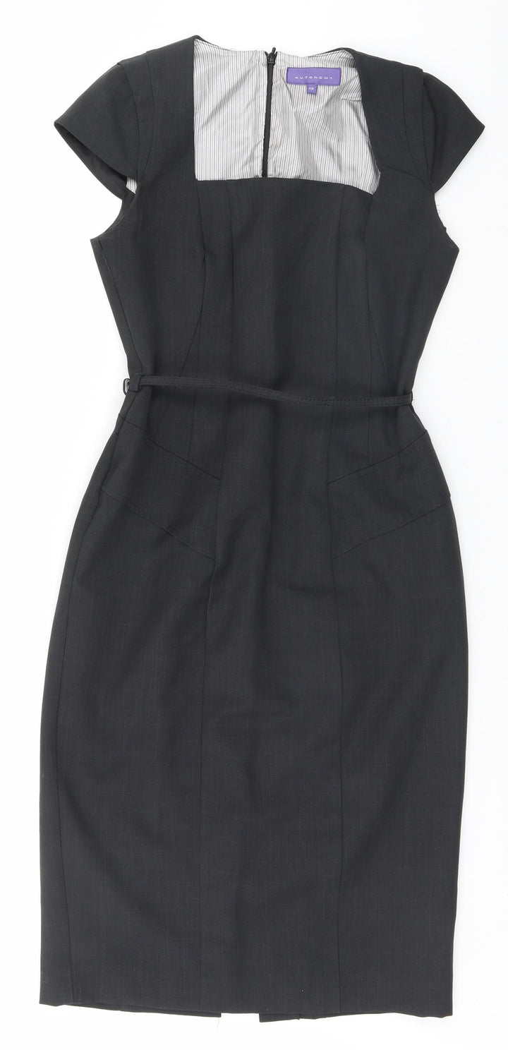Autonomy Womens Grey   Pencil Dress  Size 10