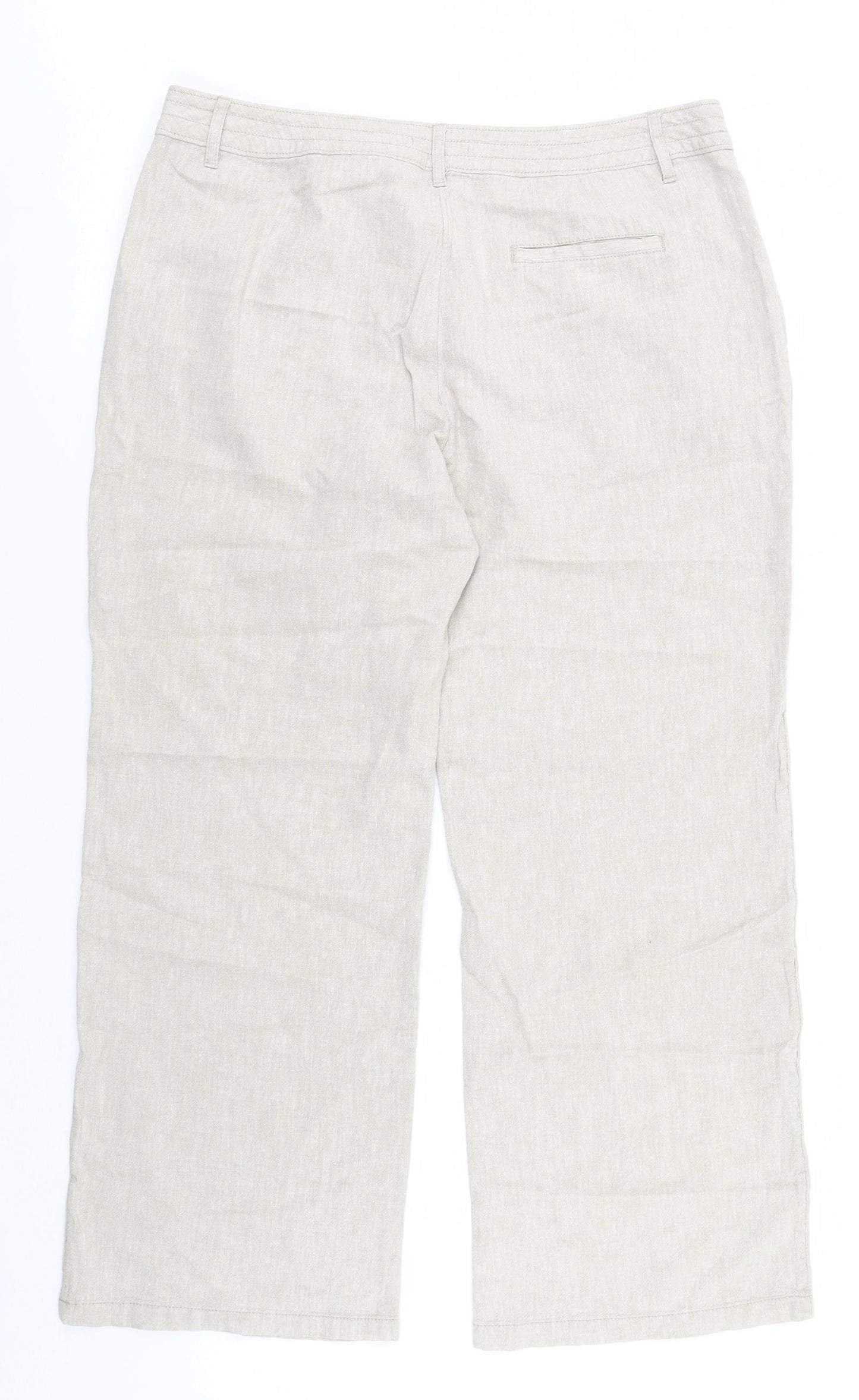 TU Womens Beige   Trousers  Size 16 L28 in
