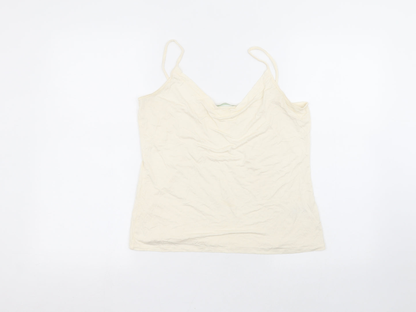 Marks and Spencer Womens Beige   Basic T-Shirt Size 14
