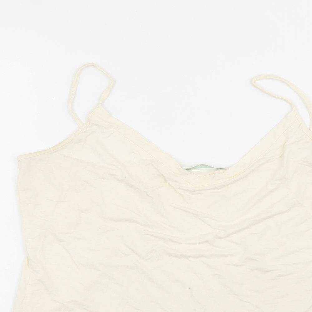 Marks and Spencer Womens Beige   Basic T-Shirt Size 14