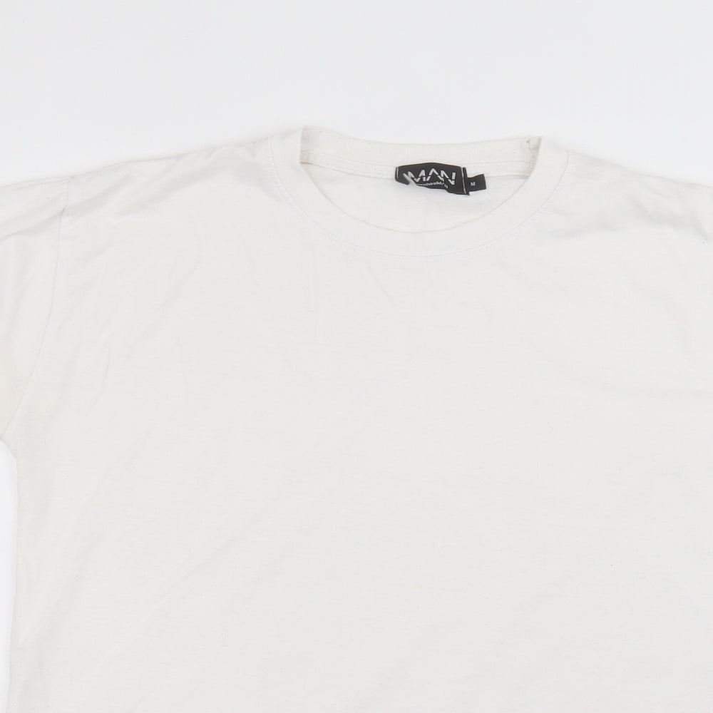 Boohoo Mens White    T-Shirt Size M