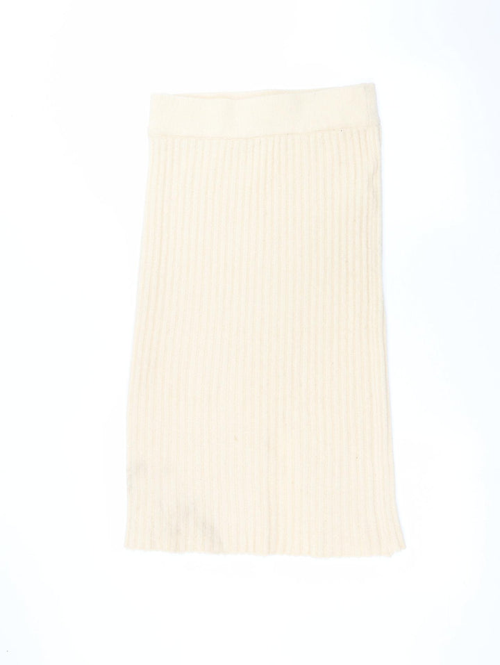 Brave Soul Womens Beige A-Line Skirt Size M