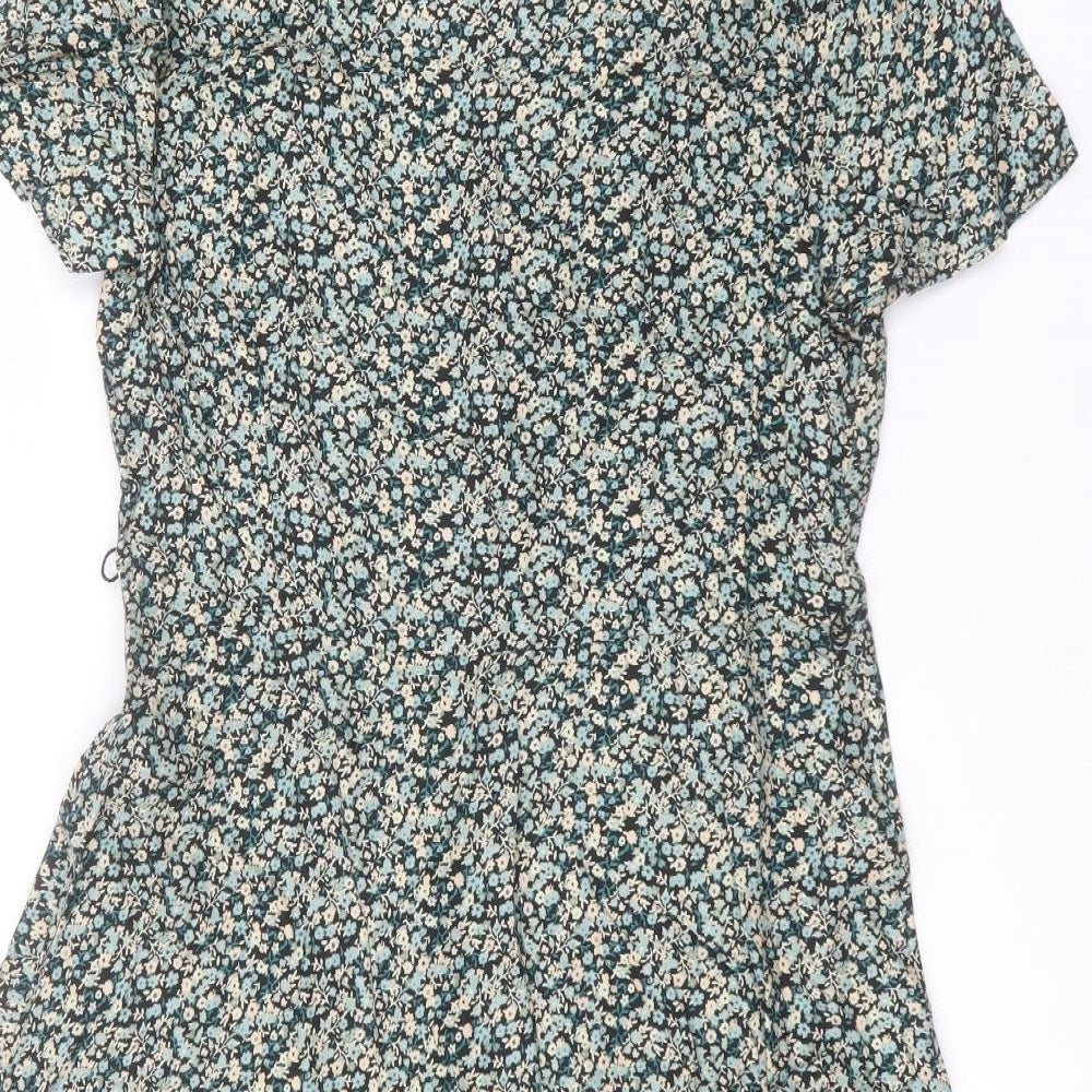 TU Womens Green Floral  A-Line  Size 12