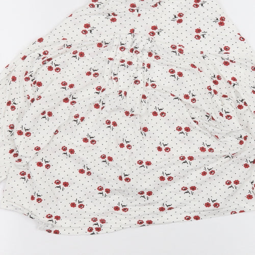 MAX Womens White Polka Dot  Cardigan Jumper Size L
