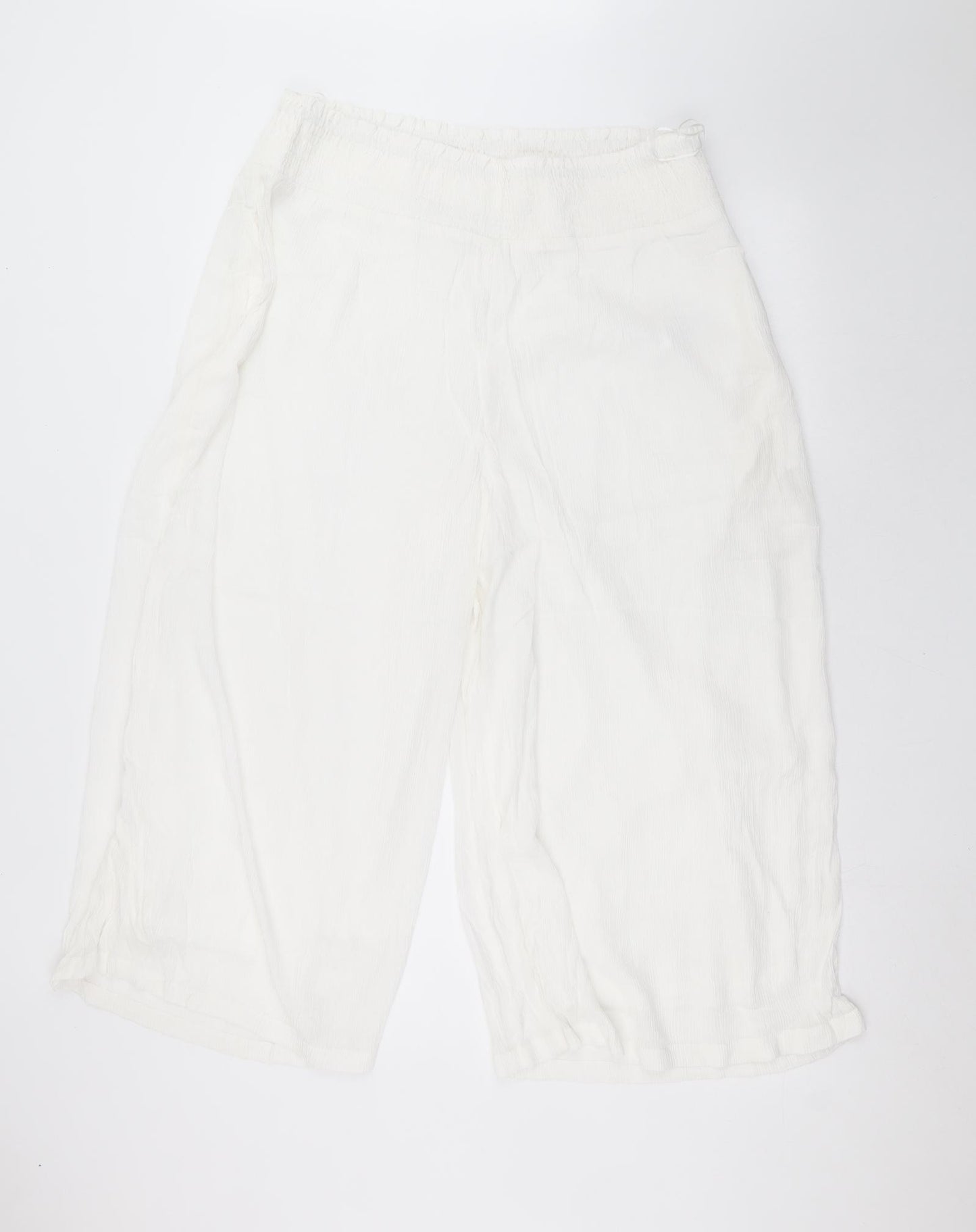 capsule  Womens White   Cropped Trousers Size 16 L23 in